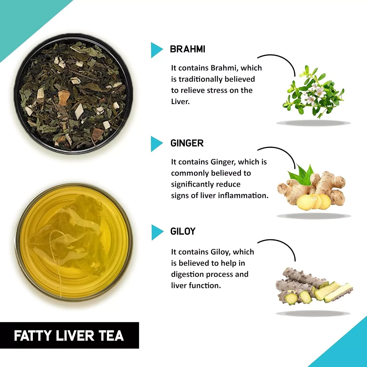 TEACURRY Fatty Liver Tea – Helps With Fatty Liver (1 Month Pack | 30 Tea Bags)