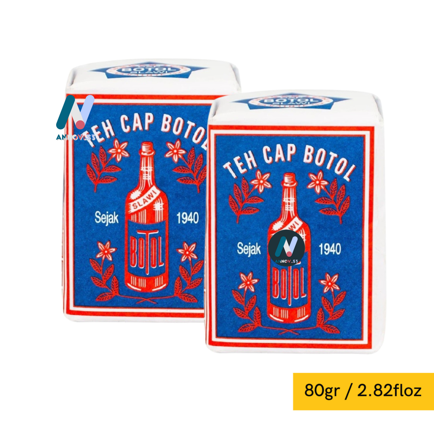 2Pax TEH CAP BOTOL Jasmine Green Brewed Tea Exotic Aroma Indonesian Since 1940