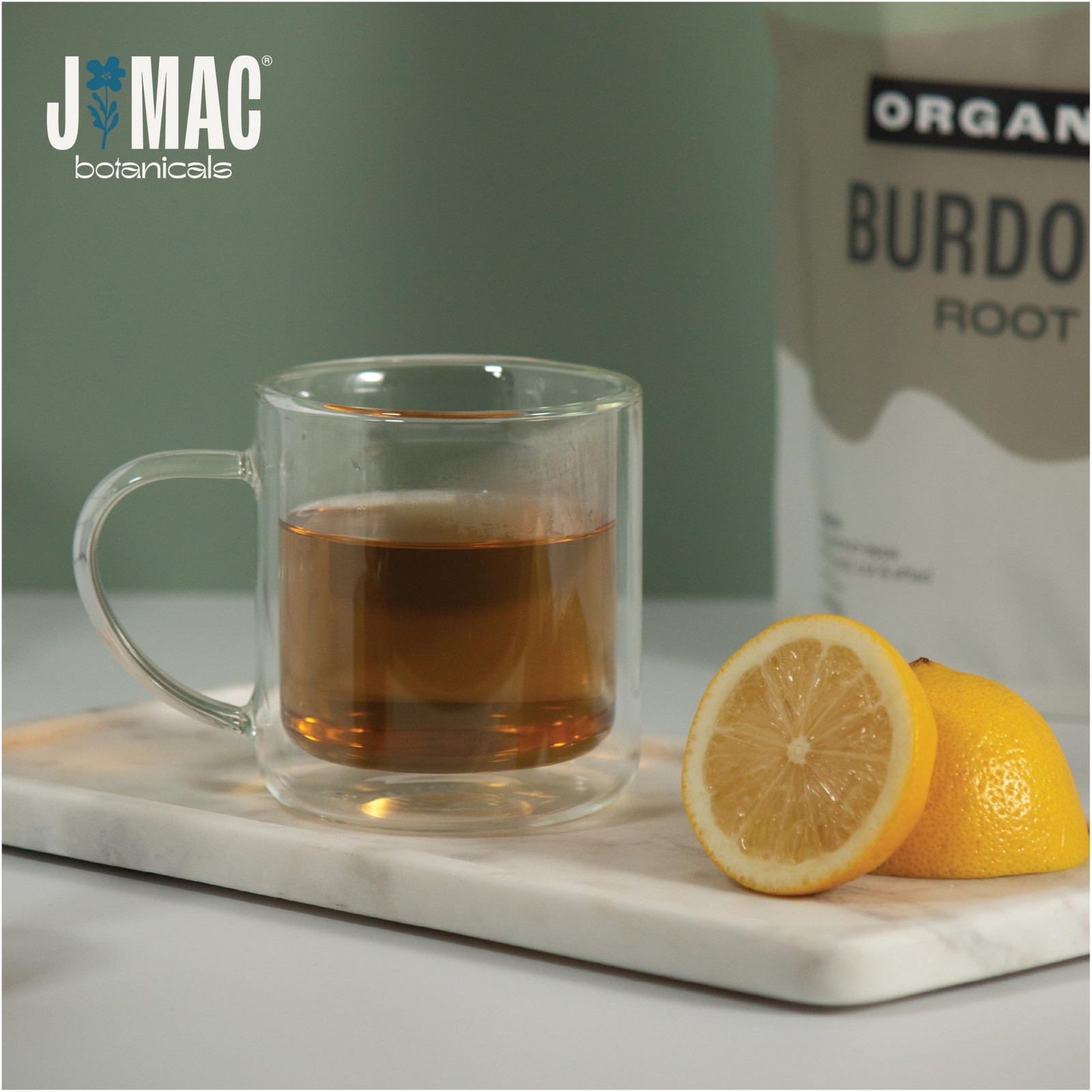 J Mac Botanicals, Organic Burdock Root Tea 16 oz, Certified USDA Organic Burd…