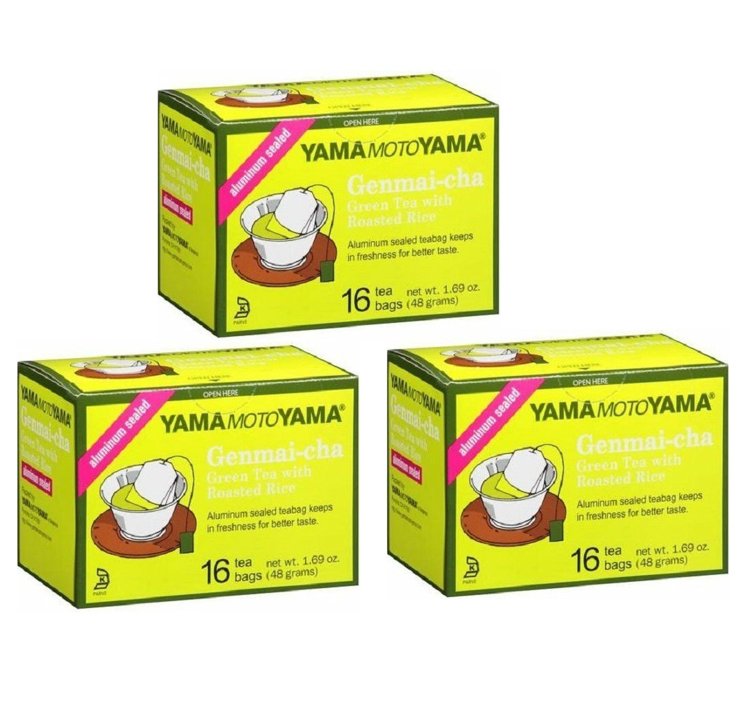 3 BOX of Japanese Yamamotoyama Genmai-cha 玄米茶 Green Tea with Roasted Rice