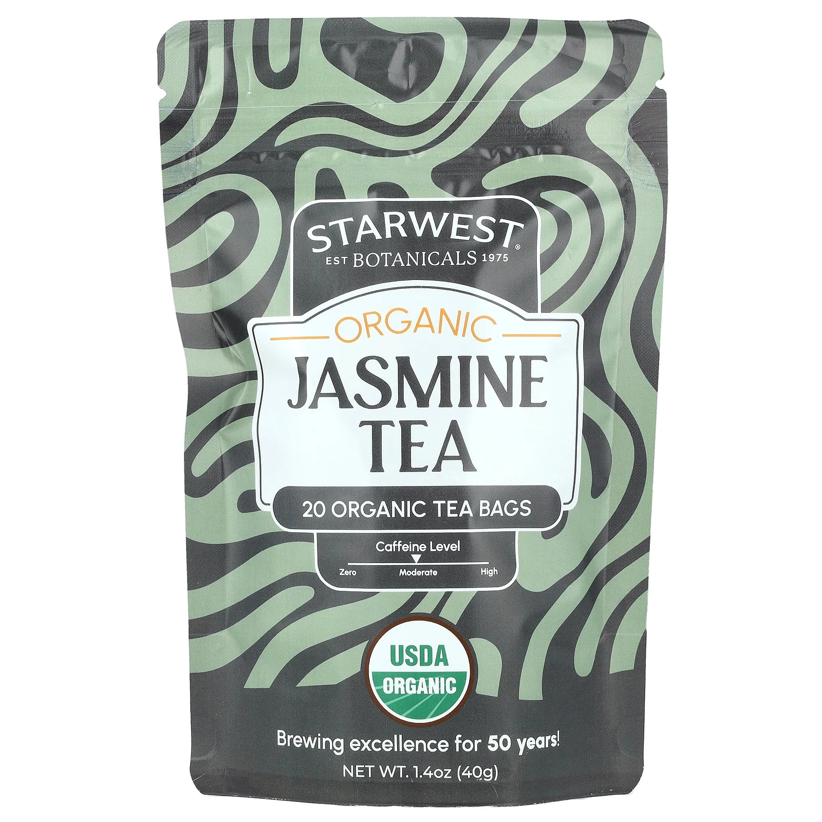 Organic Jasmine Tea, 20 Tea Bags, 1.4 oz (40 g)