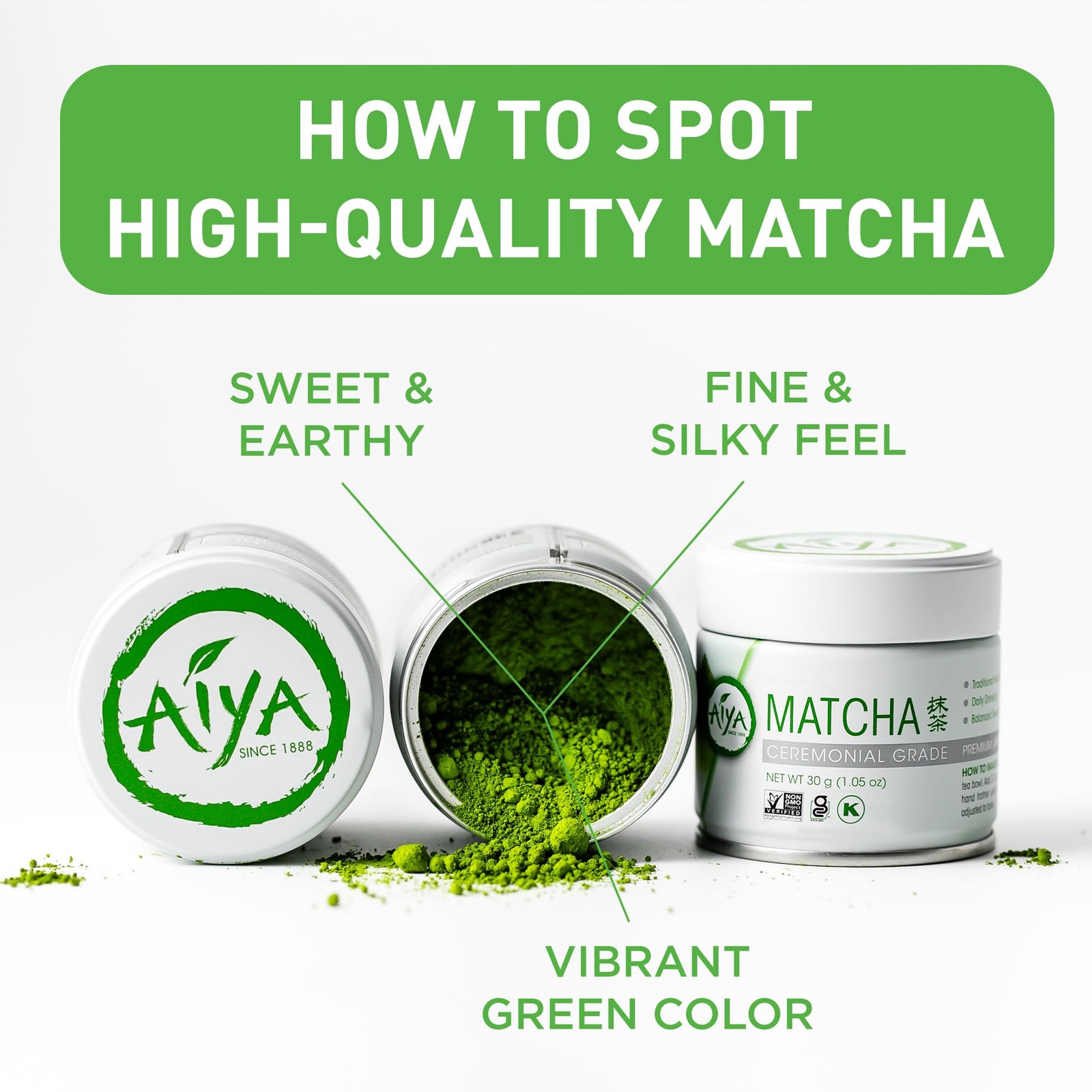 Aiya Authentic Japanese Premium First Harvest Ceremonial Grade Matcha Green T…