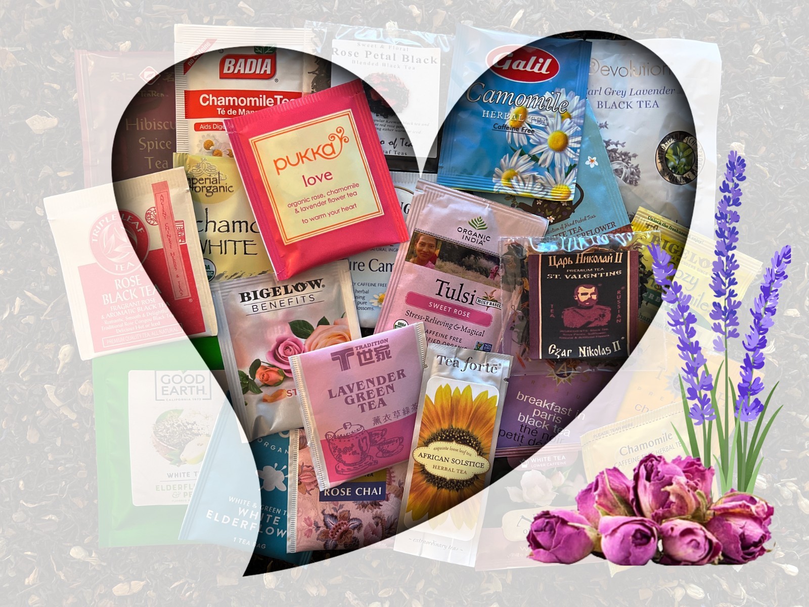 Floral Tea Bag Sampler Variety Pack – 24 Single-Serve Varieties – 21 Brands