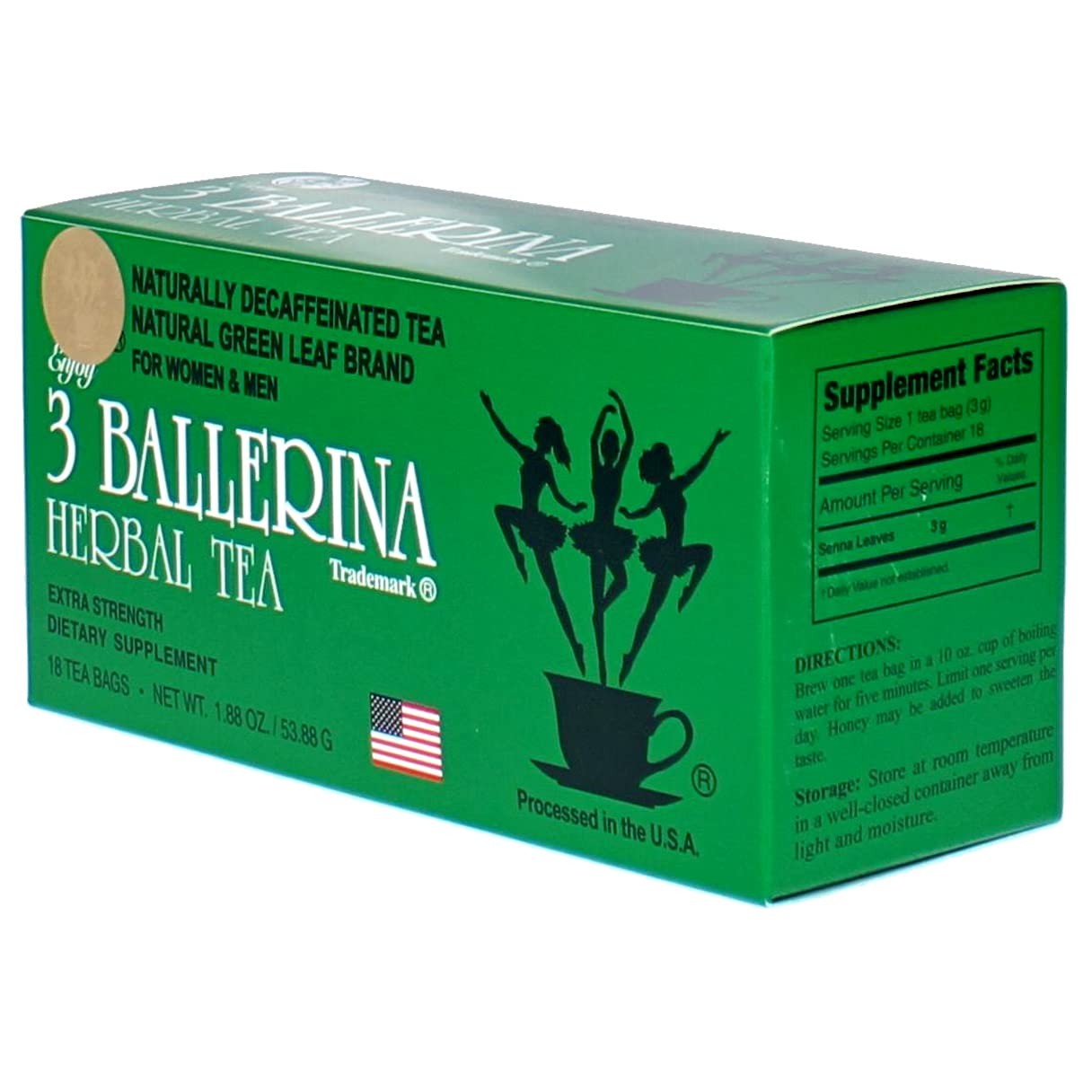 3 Ballerina Tea Drink Extra Strength, 18 Count (Pack Of 2)