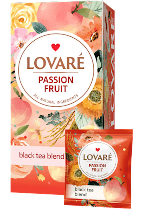 LOVARE “PASSION FRUIT” Ceylon Black Pineapple, Passion fruit Tea 24 tb UKRAINE