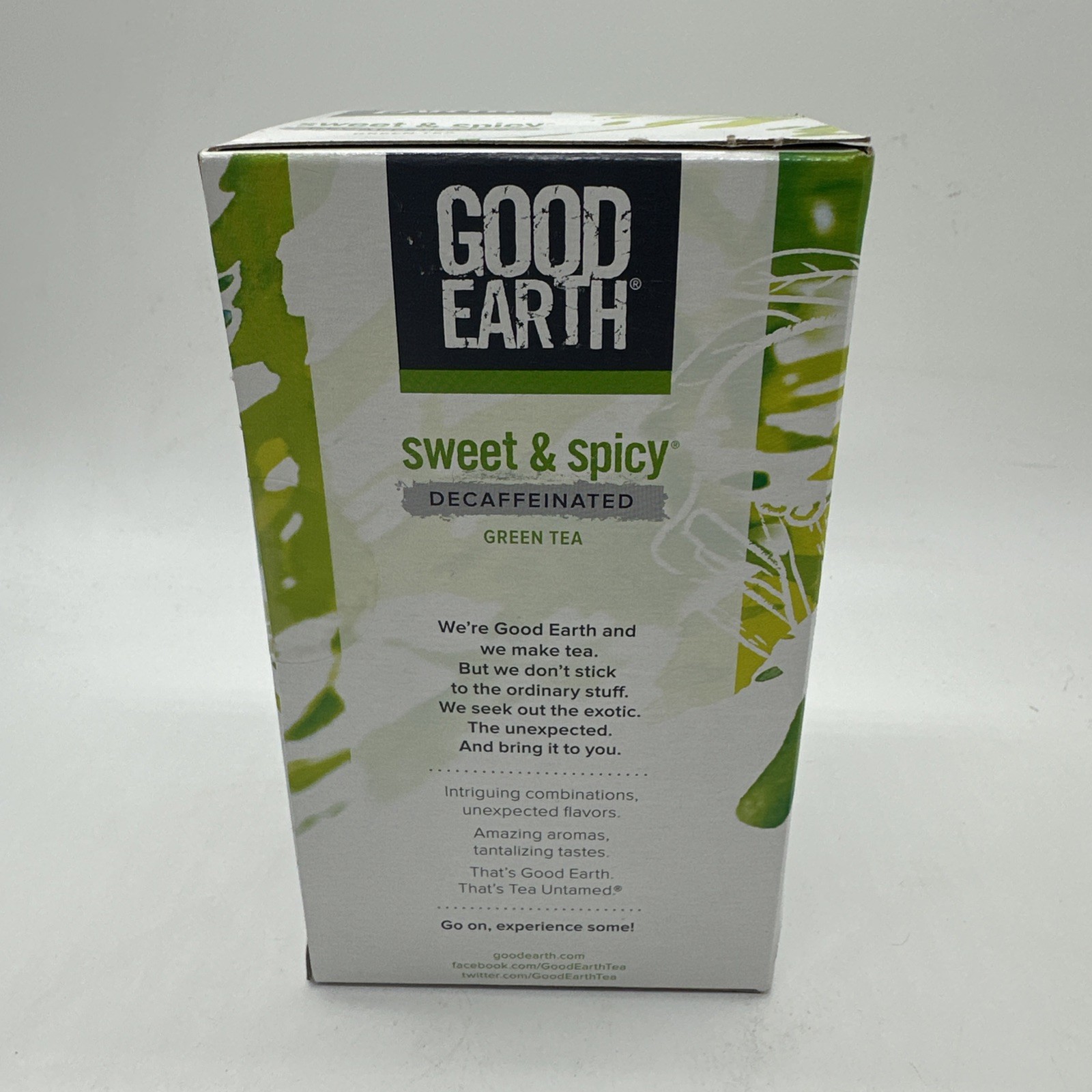 Good Earth Sweet & Spicy Decaffeinated Green Tea 18 Bags BB 2020 Discontinued