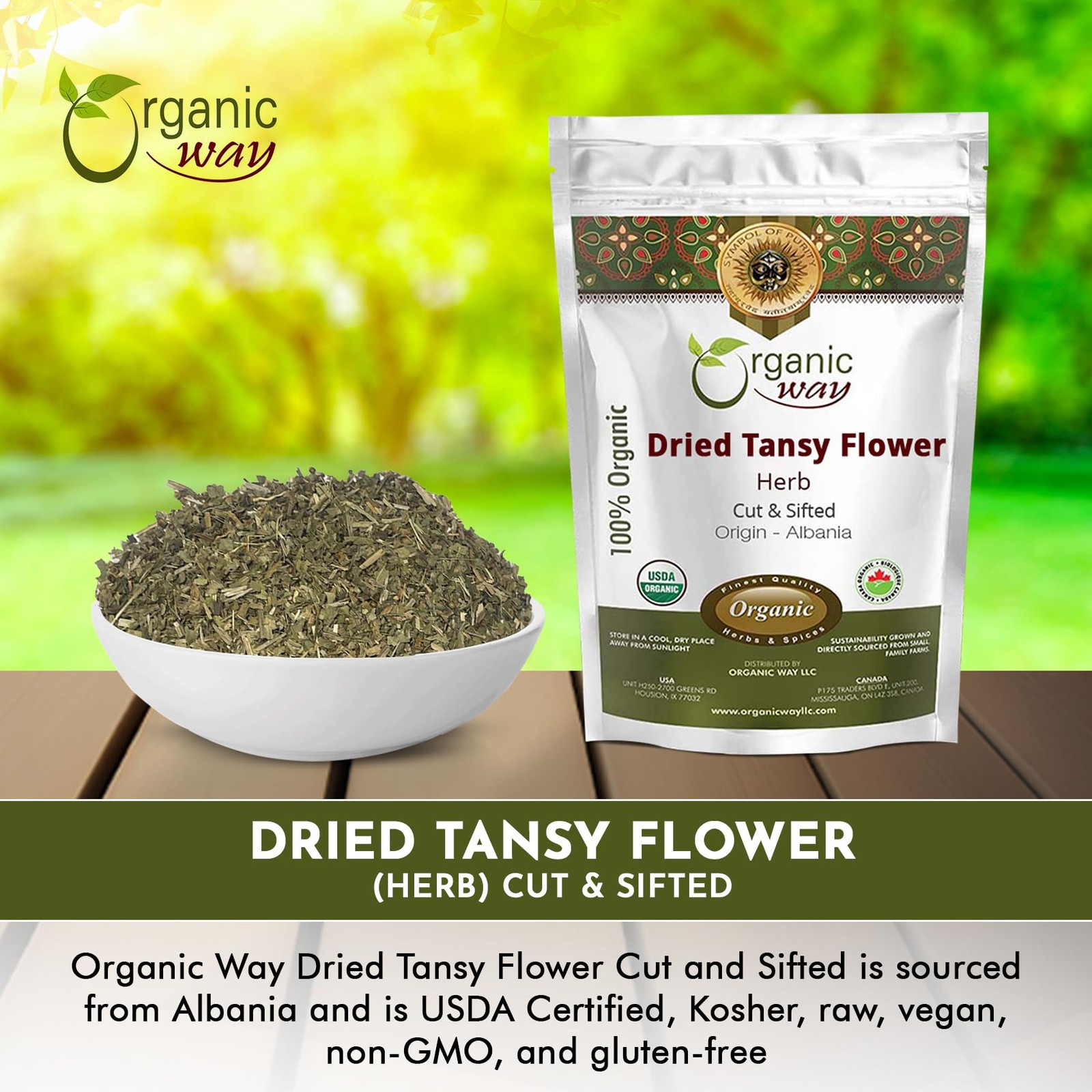 Organic Dried Tansy Flower Herb Tea Cut & Sifted | European Wild-Crafted | Or…