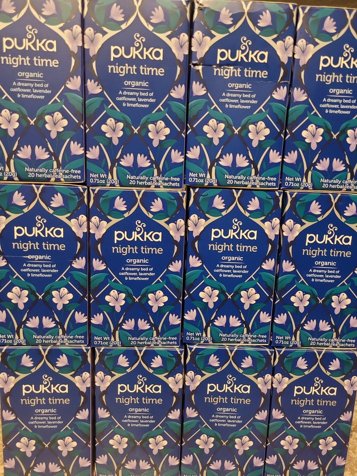 12 Pack-PUKKA Night Time Organic Sleep Herbal Tea Caffeine Free Exp 6/25