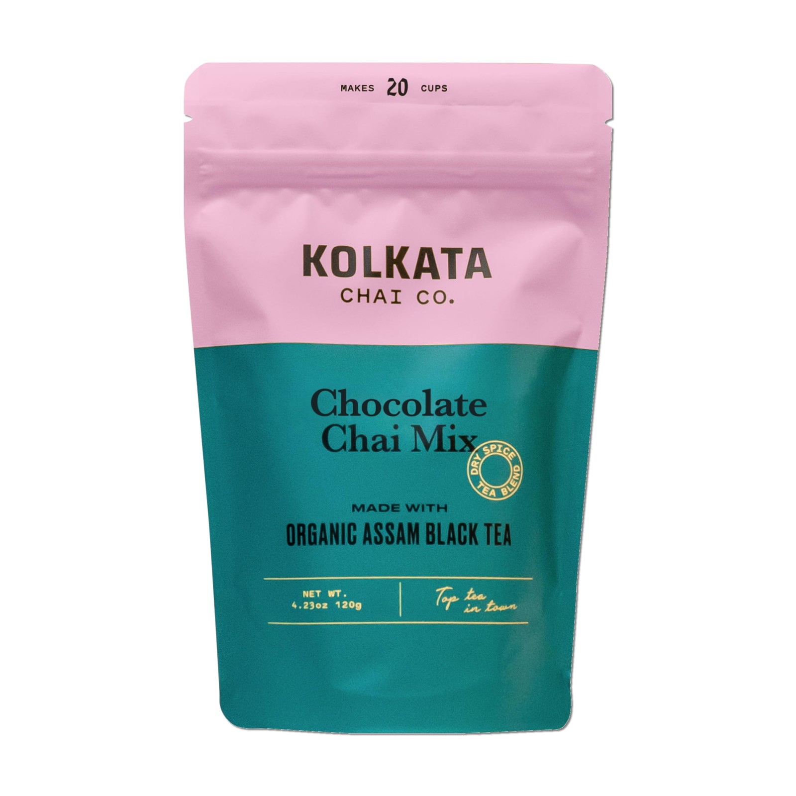 Kolkata Chai Chocolate Chai mix, 100% Organic Black Tea, Makes 20 cups, Premi…