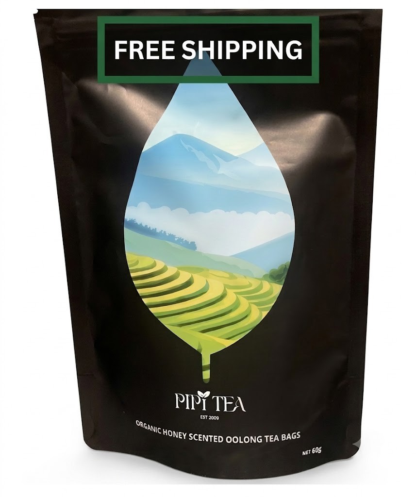 PIPI TEA Organic Honey Scented Oolong Tea Bags 60g 20 Servings