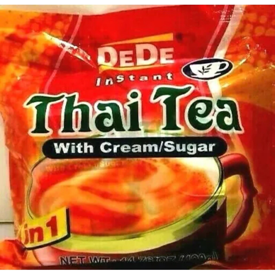 DEDE 3-In-1 Instant Thai Tea with Cream/Sugar 12 Packets x 35g ( Pack of 3 )