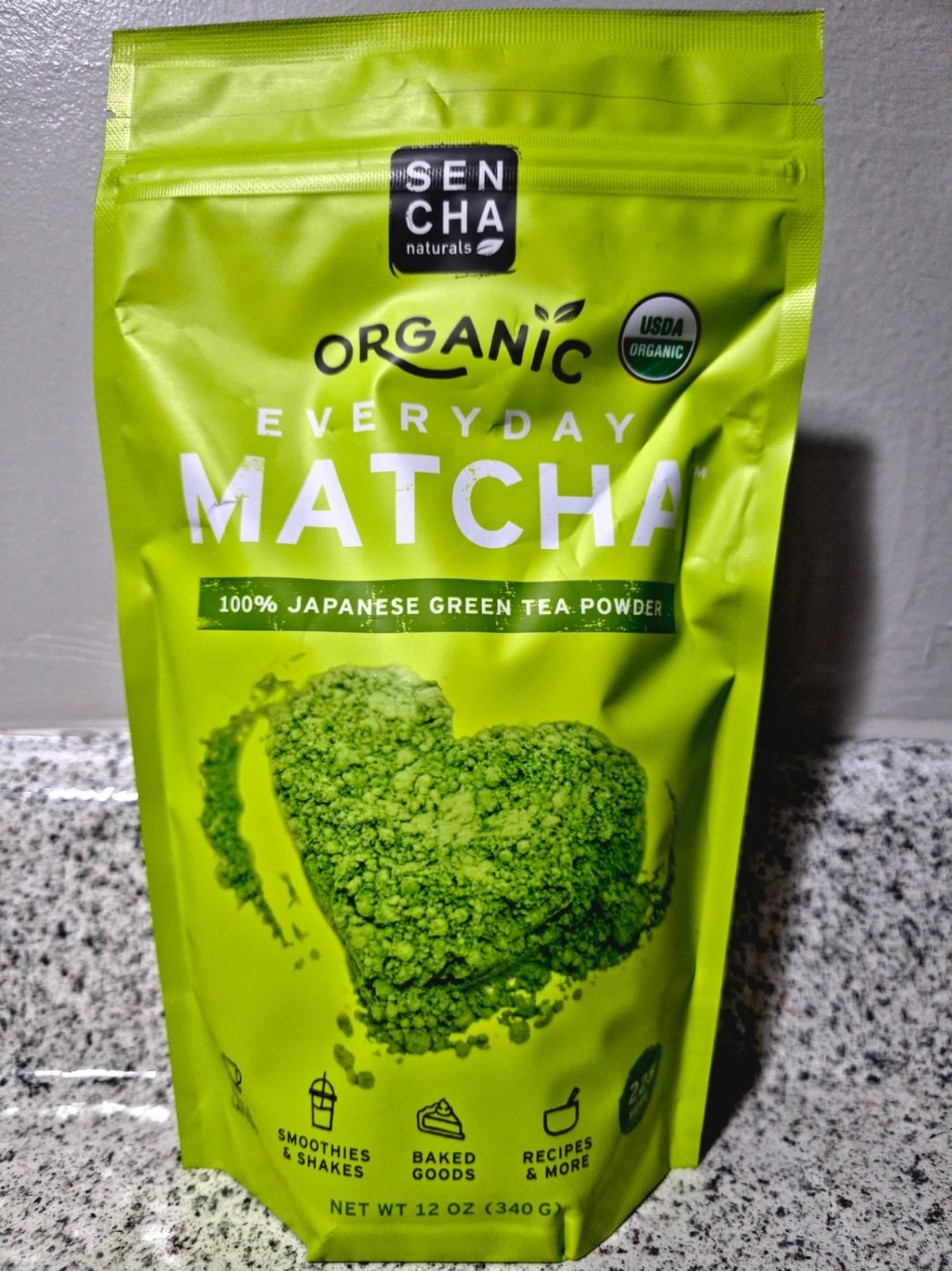 Sencha Naturals Organic Everyday Matcha Japanese Green Tea Powder 12 oz USDA