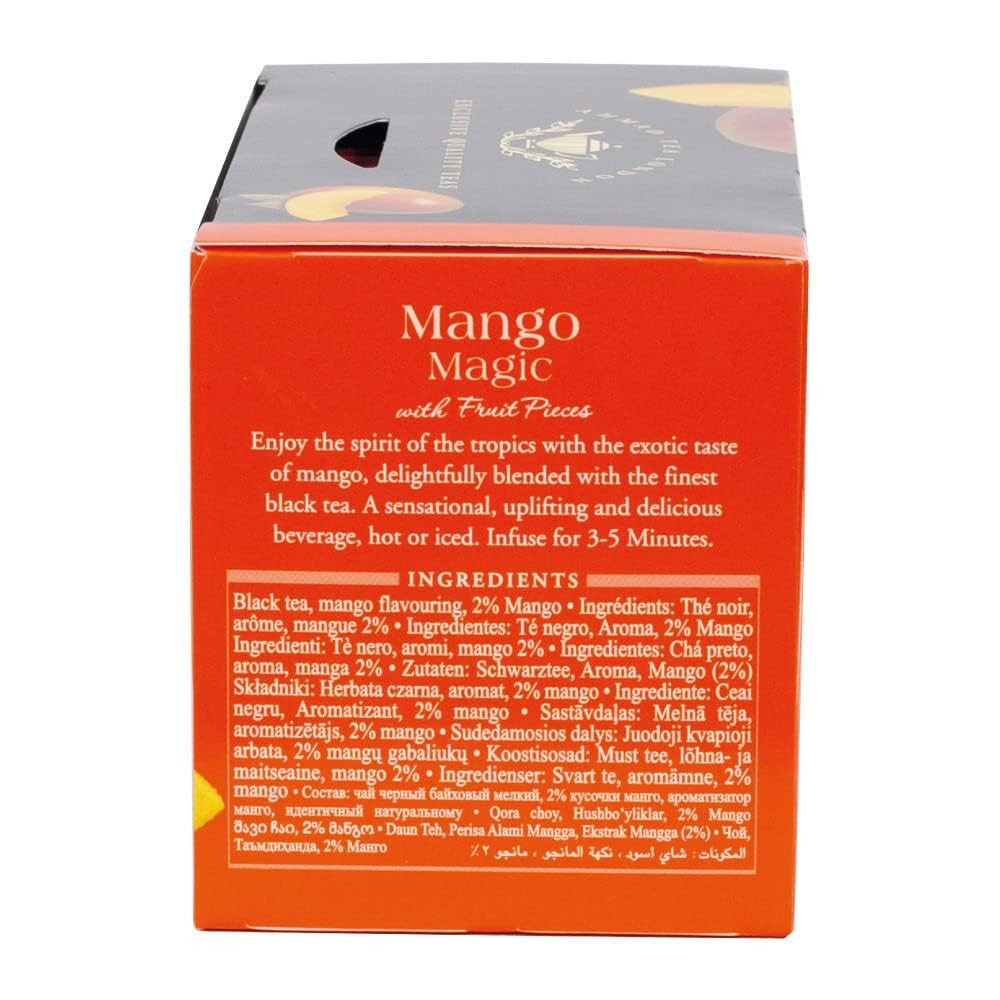Ahmad Tea Mango Magic Black Tea 20 Count Naturally Caffeinated Flavorful Brew