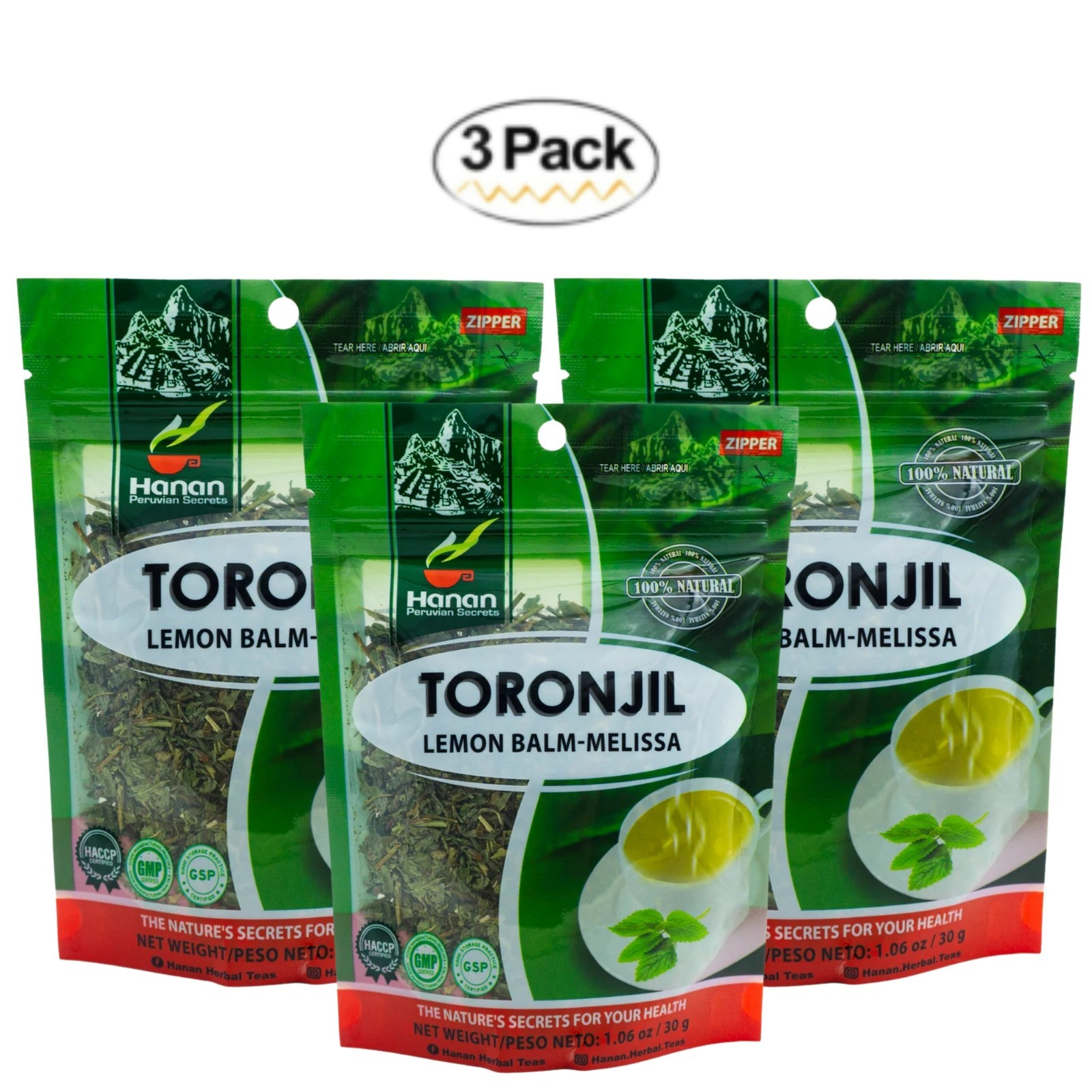 Lemon Balm Loose Herbs (Toronjil) 1.1oz (30g) – Relaxing Melissa Herbal Tea