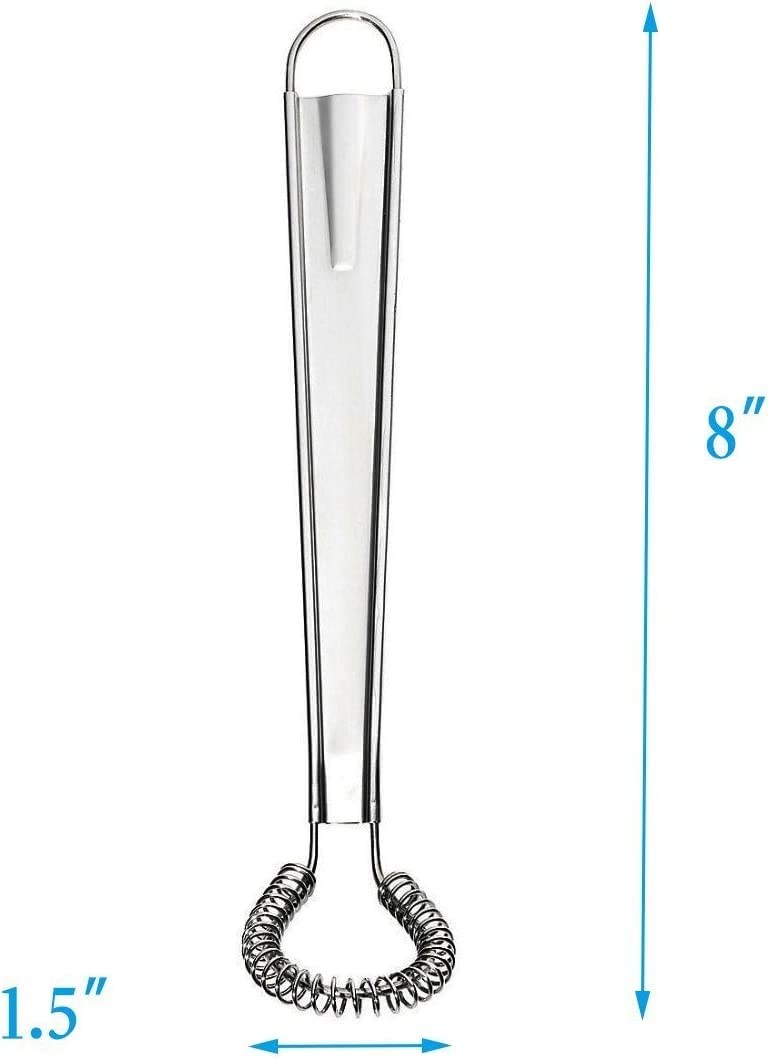 1Pc Silver Egg Beater Stainless Steel Mini Spring Coil Whisk 1,