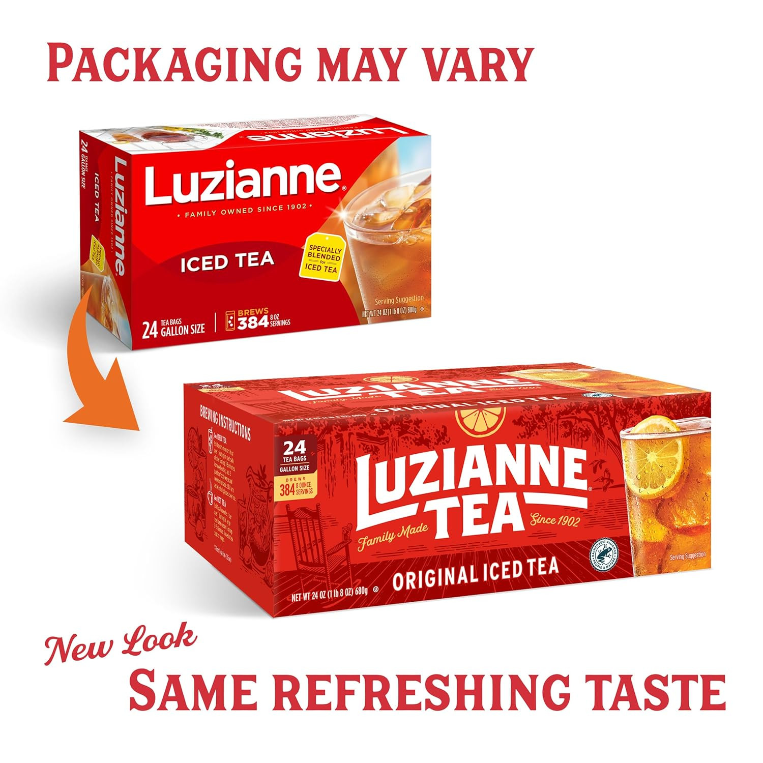 Unsweetened Iced Tea Bags, Gallon Size, 24Ct Box (Pack of 1)