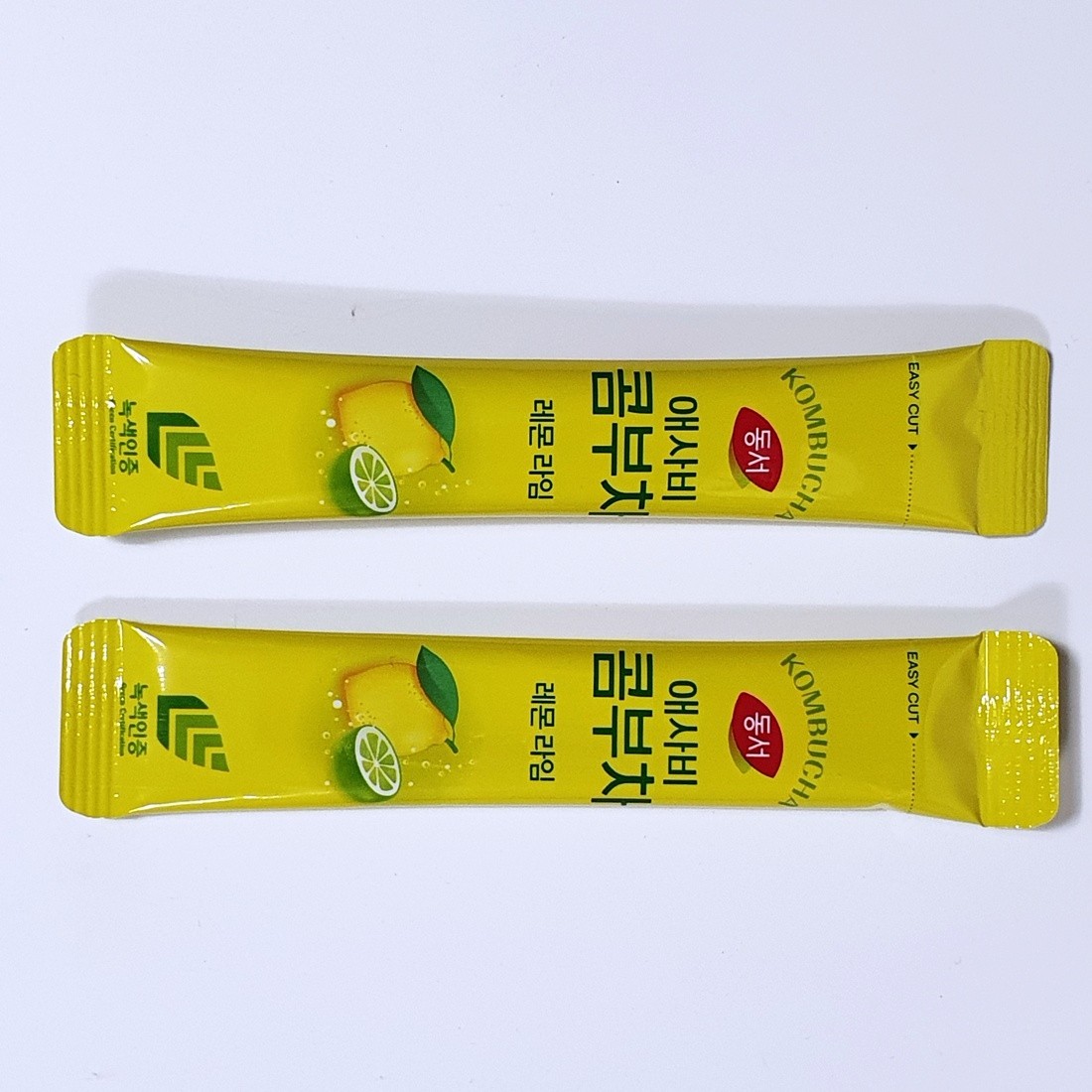 Dongsuh Apple Cider Vinegar Kombucha Lemon Lime 10 Sticks Healthy Probiotics Tea