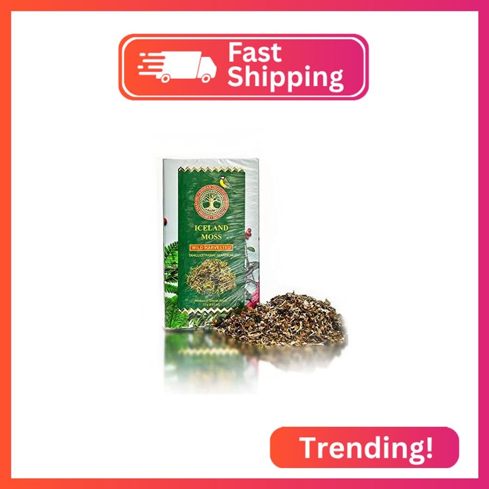 Iceland Moss, Wild Harvested, 2.65 OZ (75 Grams) – Herbal Tea (Cetraria islandic