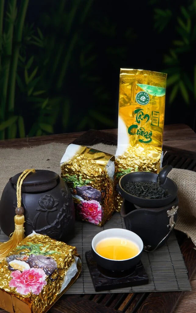 Viet Anh Tea -Tan Cuong Green Tea Bag 150g High Quality Trà Xanh Tân Cương