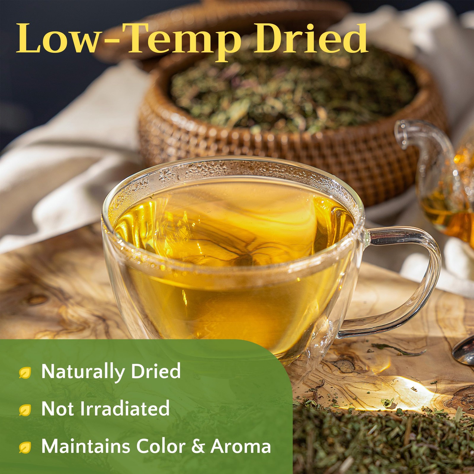 Natural Dandelion Leaf Herb Tea – Cut and Sifted Dried Leaves – Loose Herbal …
