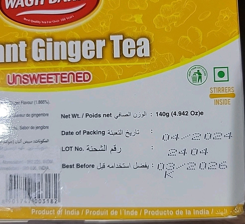 New Wagh Bakri Instant Ginger Tea Karak Chai 140 g | Unsweetened Free Shipping