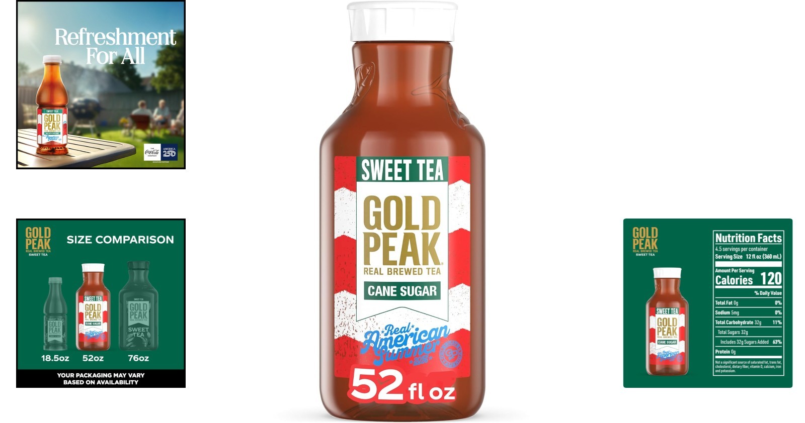 Refreshing Sweet Tea, 52 fl oz – Preservative-Free & Low Caffeine Delight