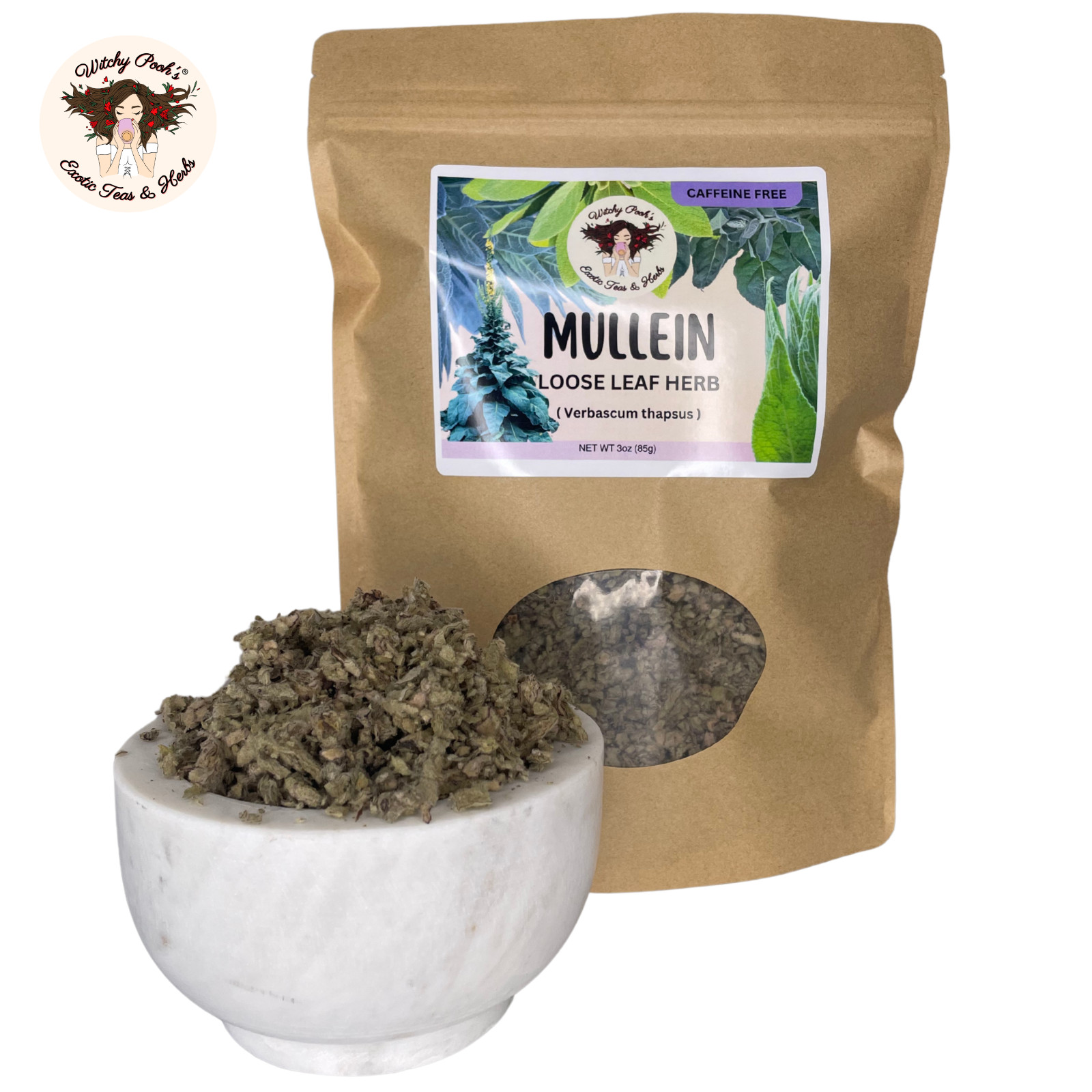 Witchy Pooh’s Mullein Leaf Tea – Loose Leaf Herb, Caffeine Free