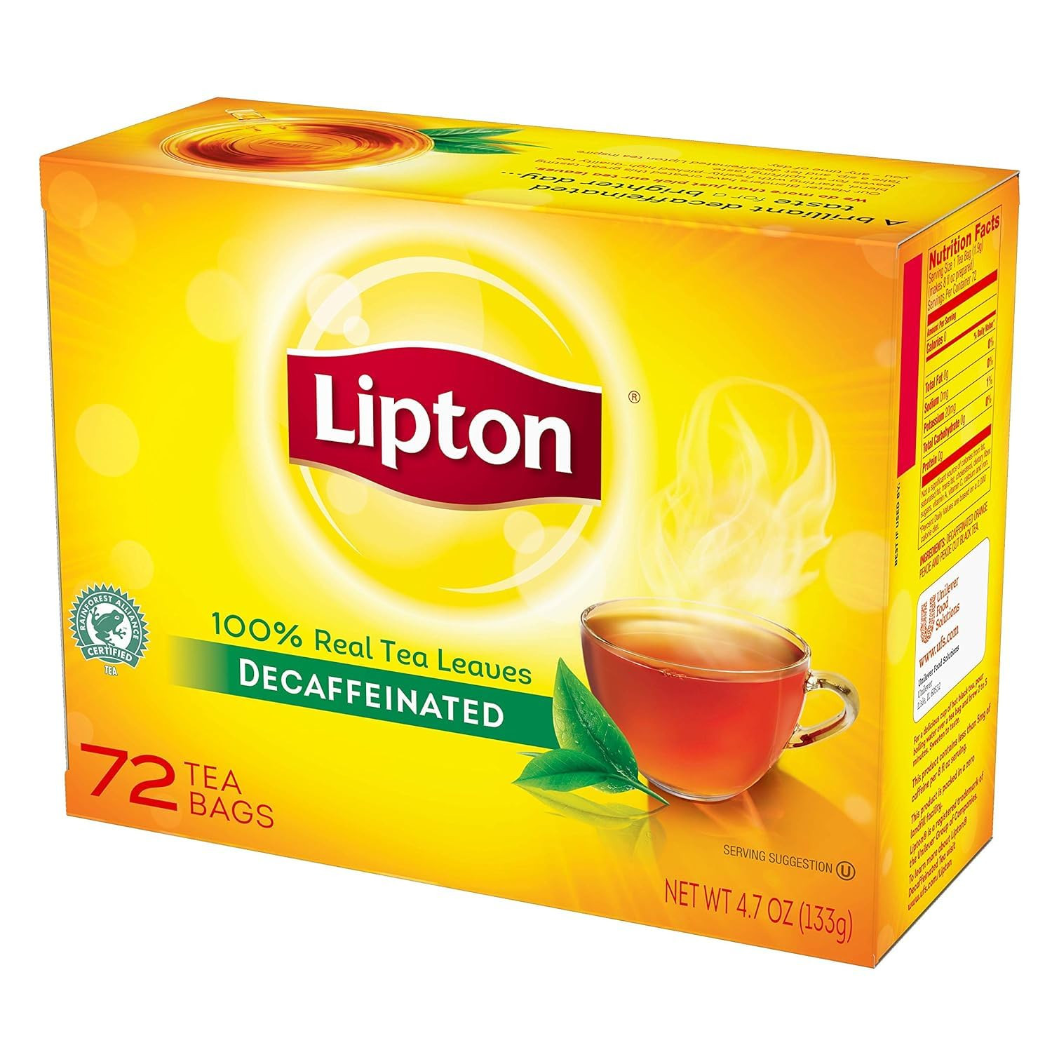 Decaf Black Tea Bags, 72 Count, 6 Boxes – Perfect for Anytime Enjoyment