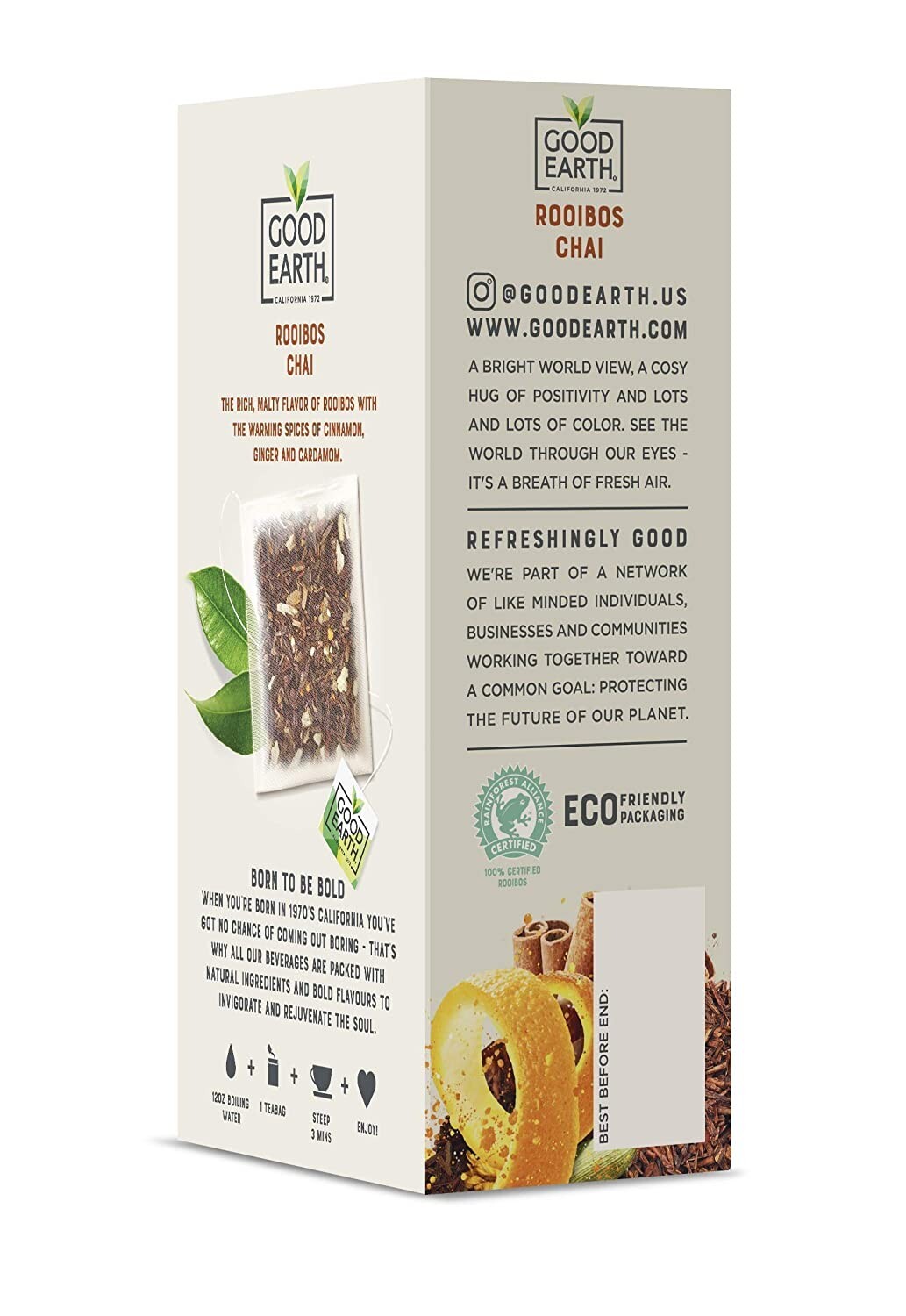 Lot 30 Bag Good Earth Rooibos Chai Warm Brew Tea Instant Father Gift FreeShip