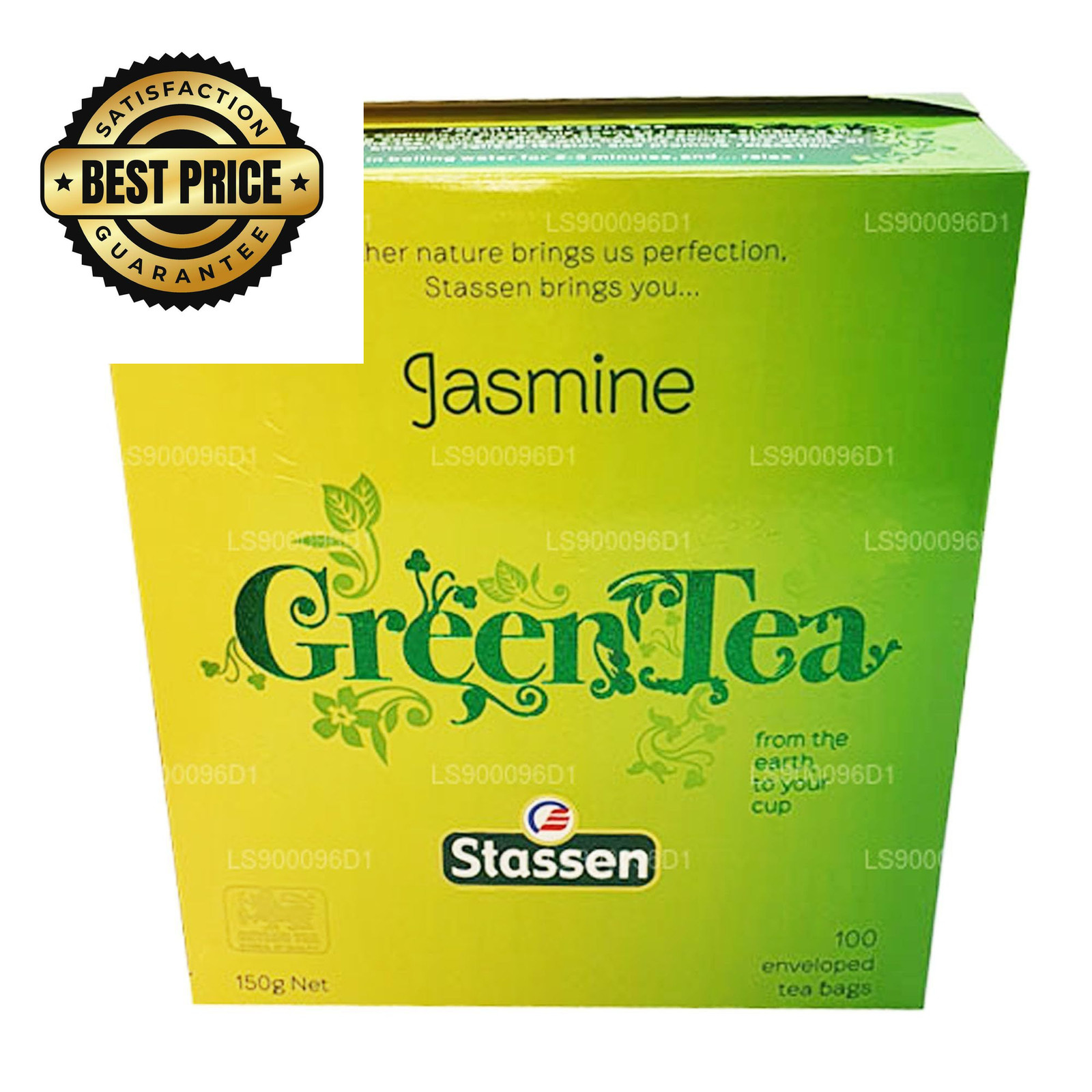 Stassen Pure Jasmine Green Tea, 100 Tea Bags 100 Count (Pack of 1)