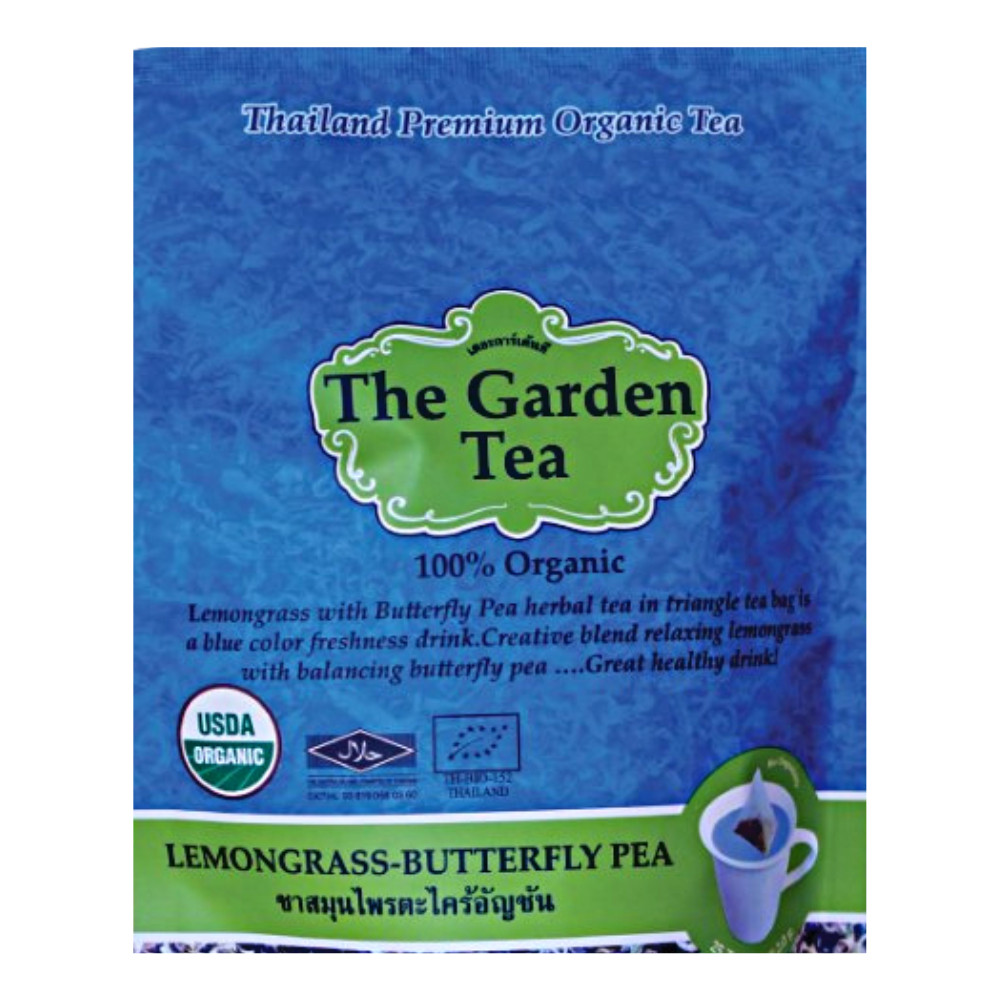Tea Butterfly Pea Lemongrass Herbal Organic Premium Natural Triangle Tea Bag x3