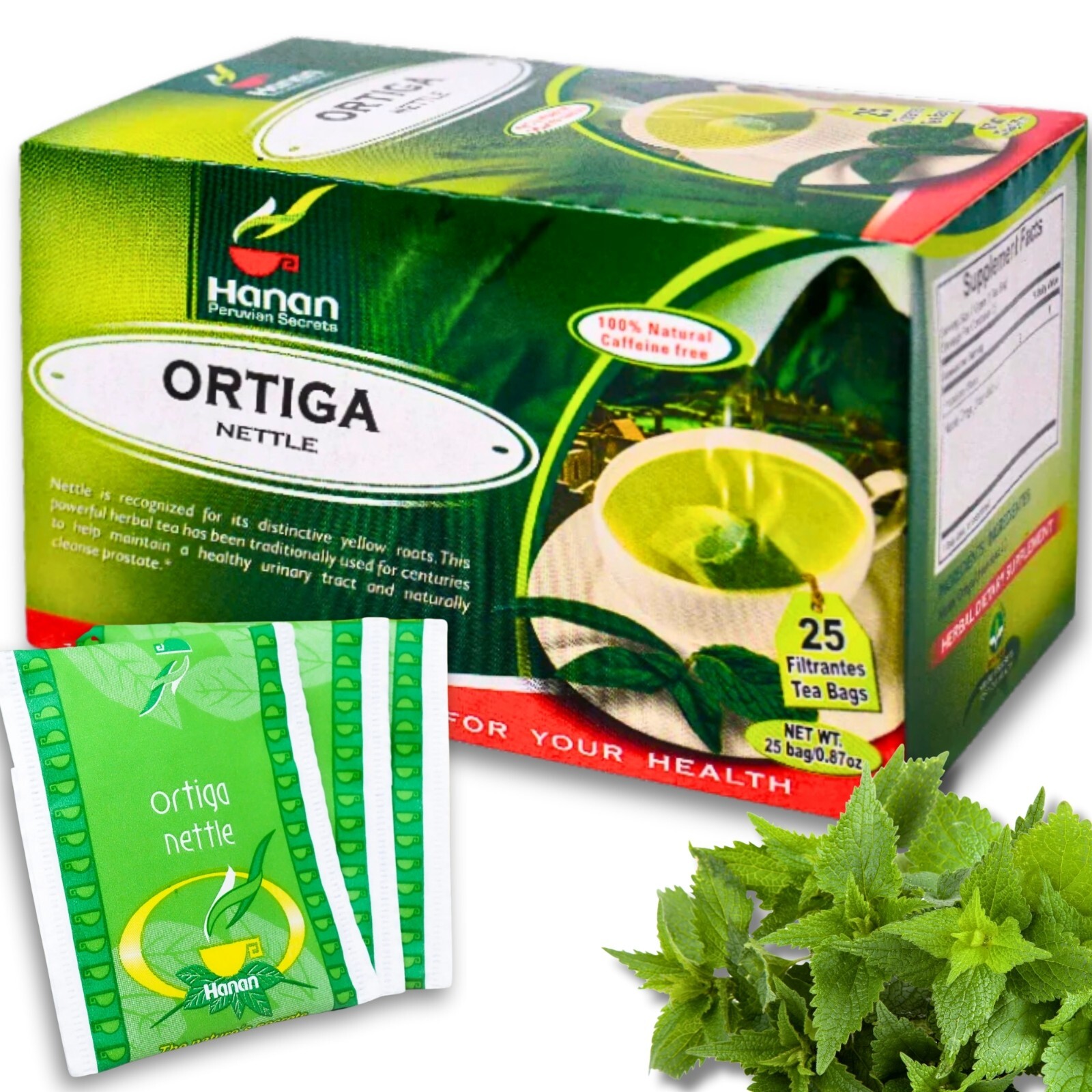 Stinging Nettle Tea 100 Herbal Teabags-0 Natural Dried Te de of Ortiga/Urtica