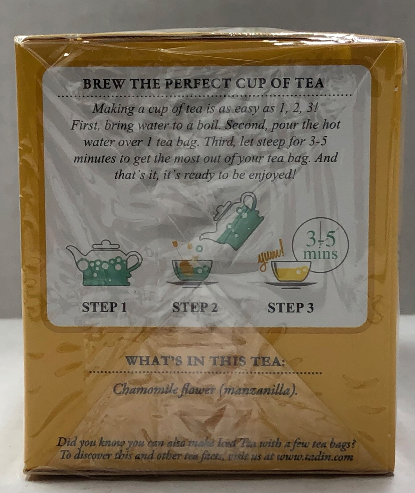 Tadin Chamomile Mint Herbal Tea No Caffeine 24 Bags