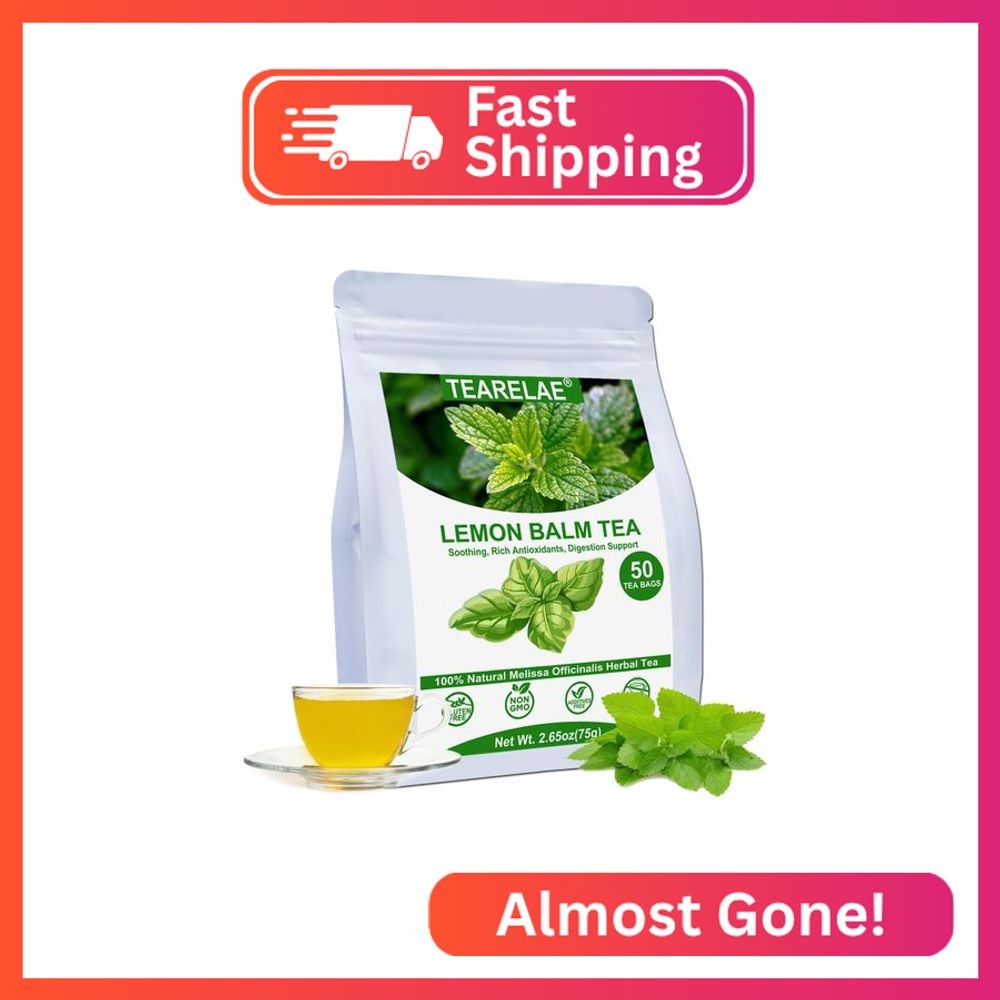 TEARELAE – Lemon Balm Tea Bag – 1.5g X 50 Count – Pure Natural Dried Lemon Balm