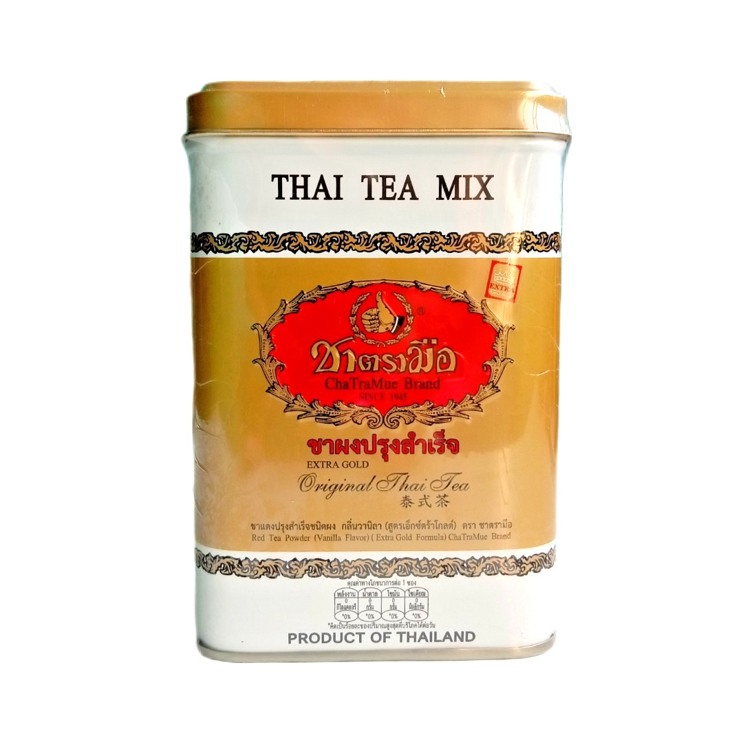 ChaTraMue Original Thai Tea Extra Gold – 3 Tins, 150 Tea Bags Total【US DDP】