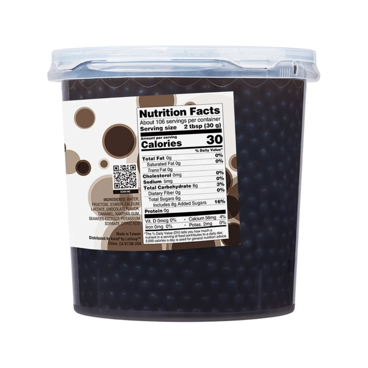 Tea Zone Chocolate POPPING PEARLS™ (B2071, 7 lbs) for Boba Tea