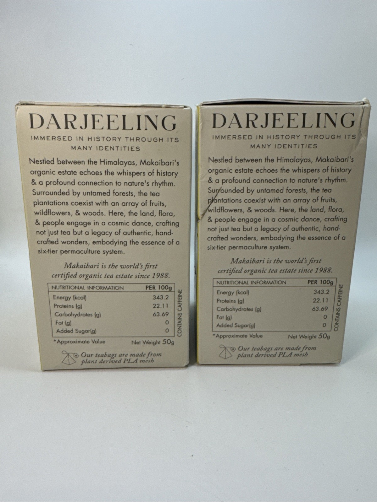 2x Makaibari Tea Treasures Darjoolong Tea USDA Certified 100 Grams Total 07/2026