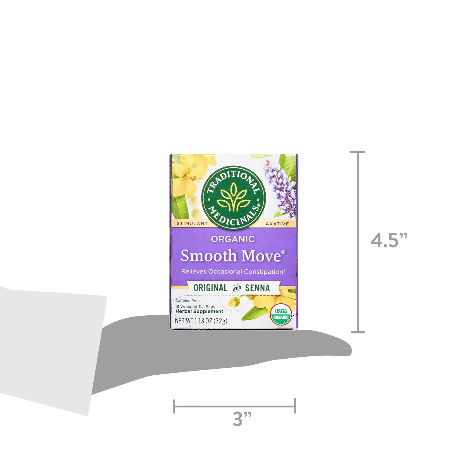 (4 pack) Traditional Medicinals, Organic Smooth Move, Tea Bags, 16 Ct