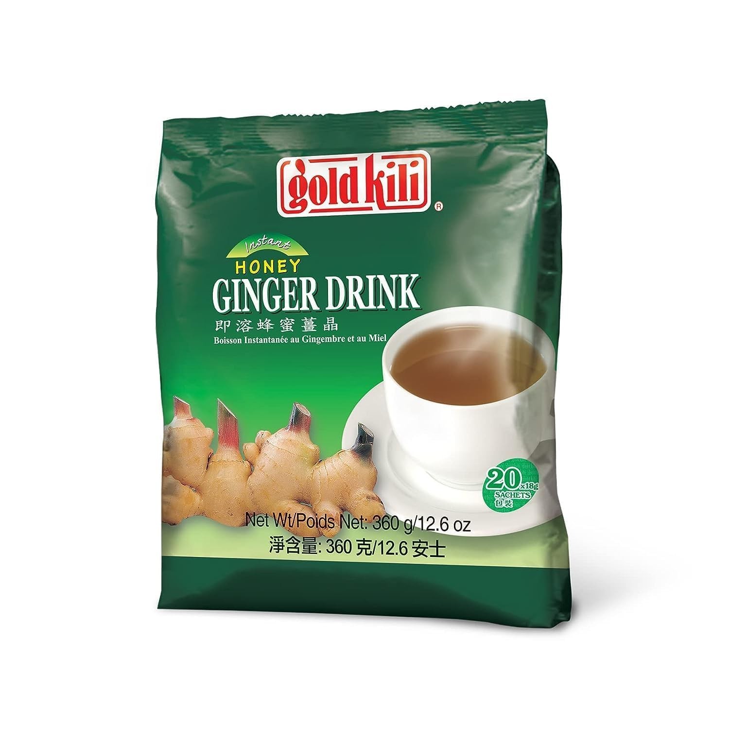 Ginger Drink 120 Sachets 12.60 oz per Bag – All Natural Instant Tea