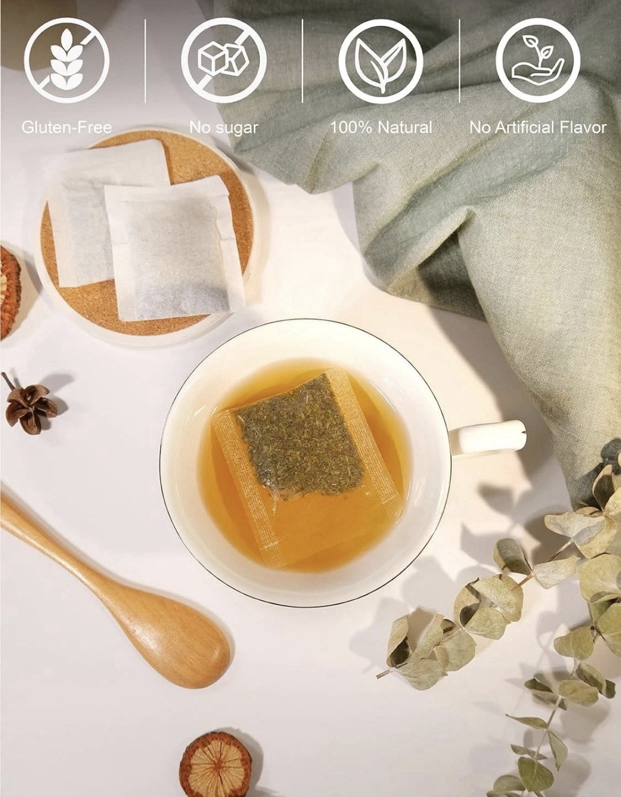 NEW Sencha Green Tea Bags – Refreshing 100 Count Caffeinated TeeLux Exp 12/2028