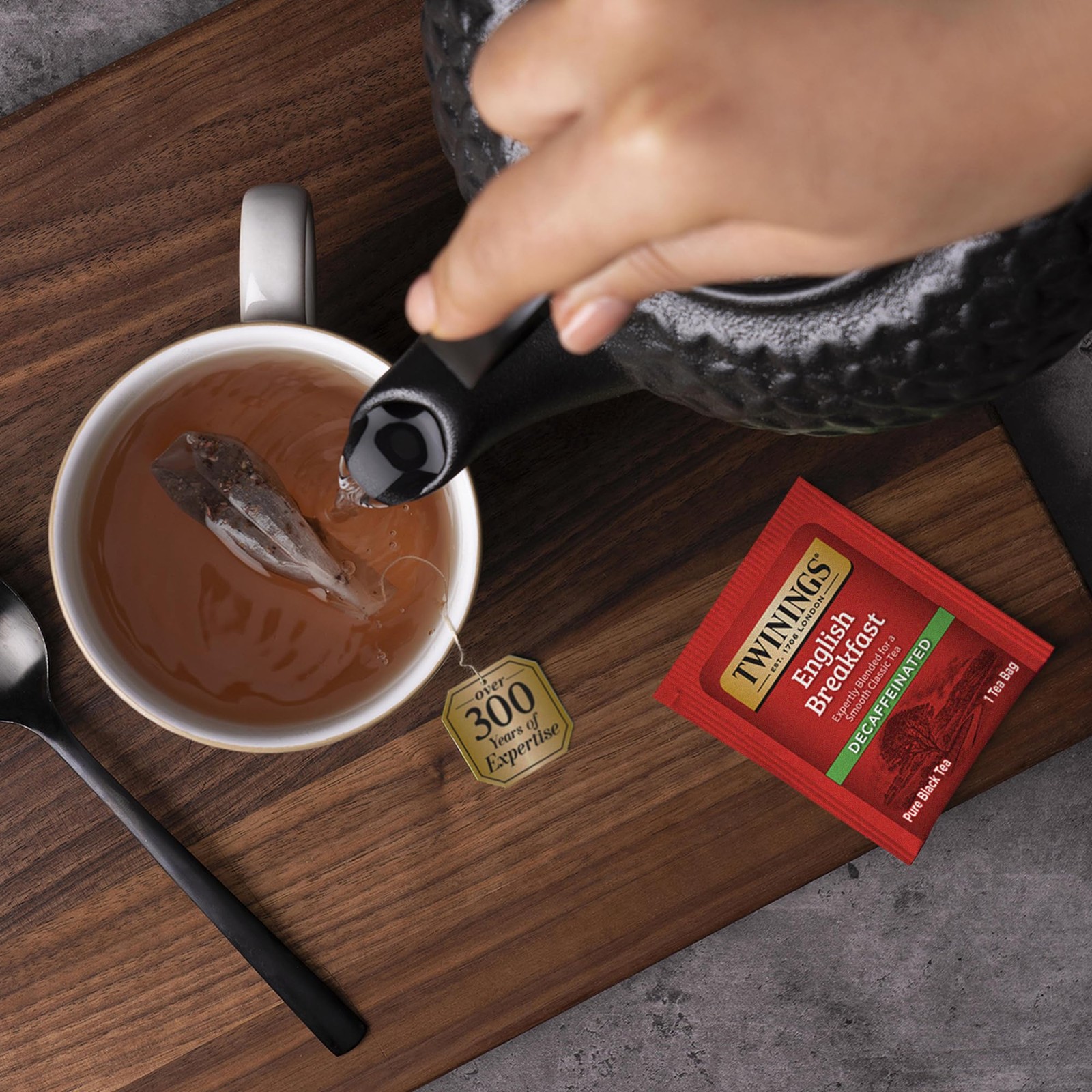 Twinings English Breakfast Tea, Decaffeinated 50 Count (Pack of 1), No Color