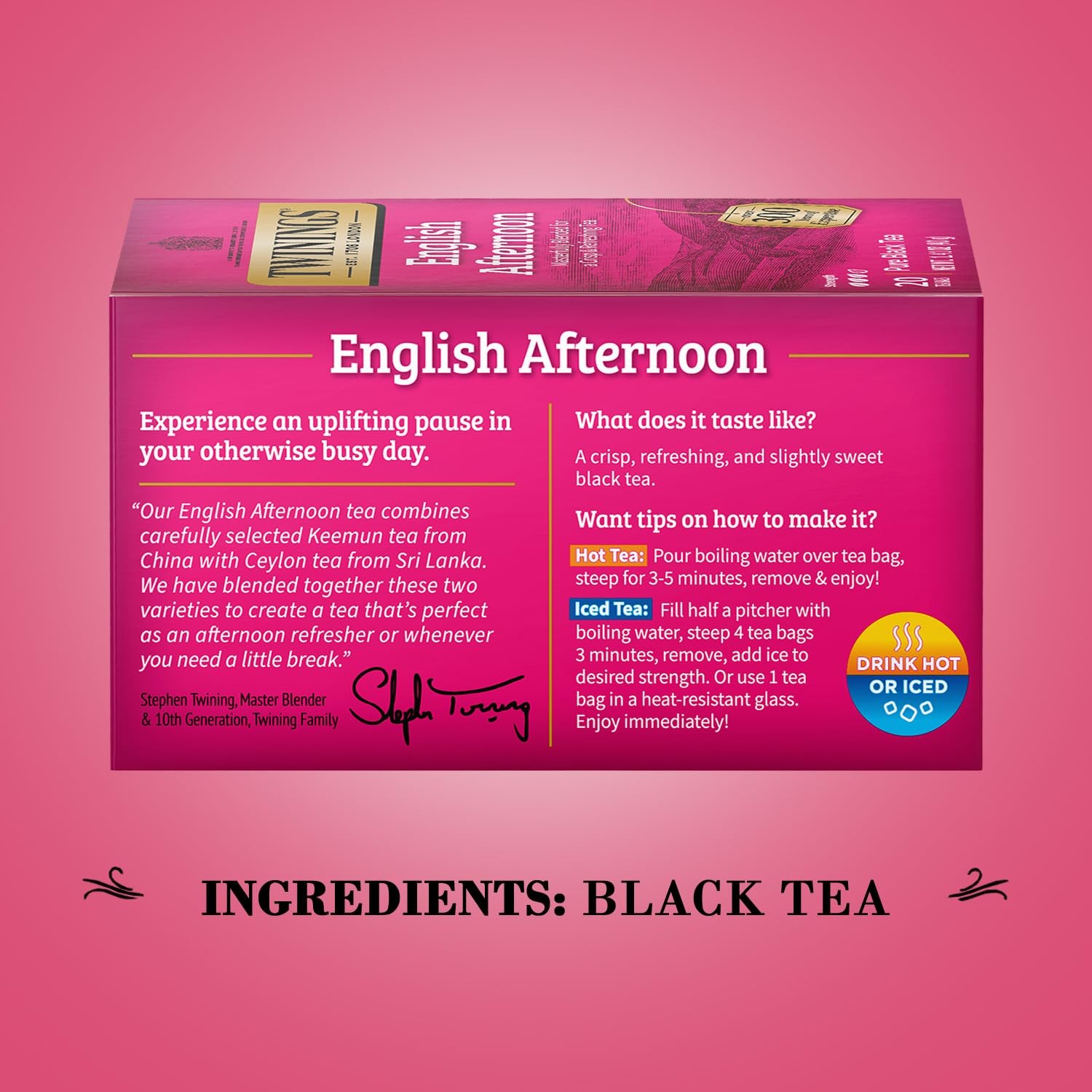 Twinings Classics English Afternoon Black Tea 20 Count Tea Bags Pack