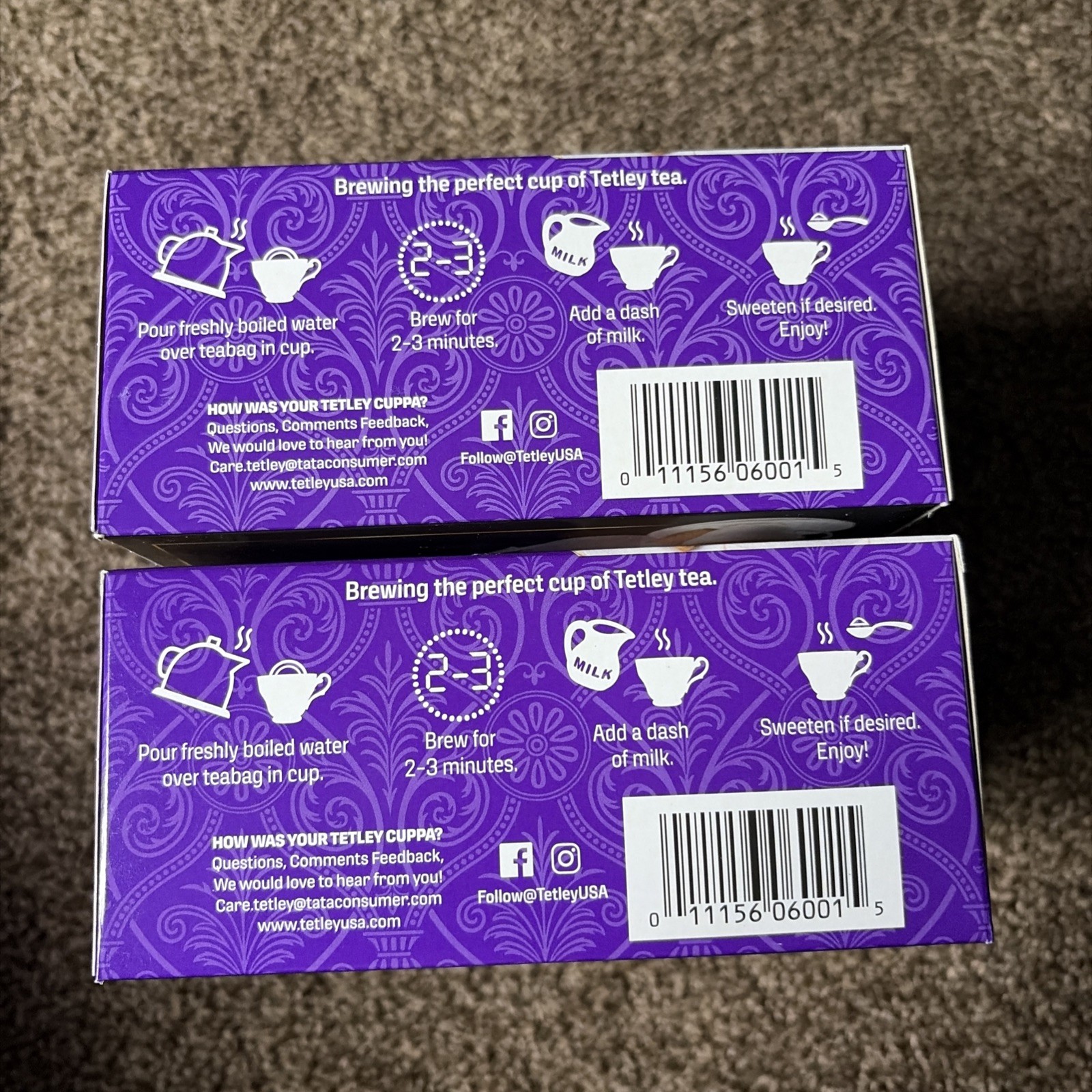 Tetley British Blend Premium Black Tea 2 Box 160 Bags Deliciously Rich & Robust