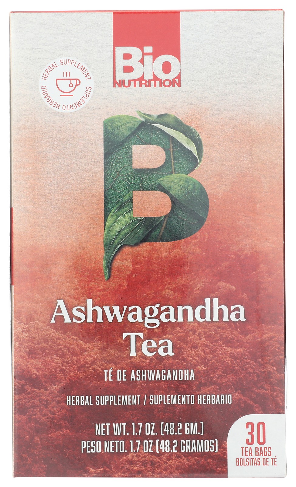 Bio Nutrition Ashwagandha Herbal Tea 30 Bags 1 Pack