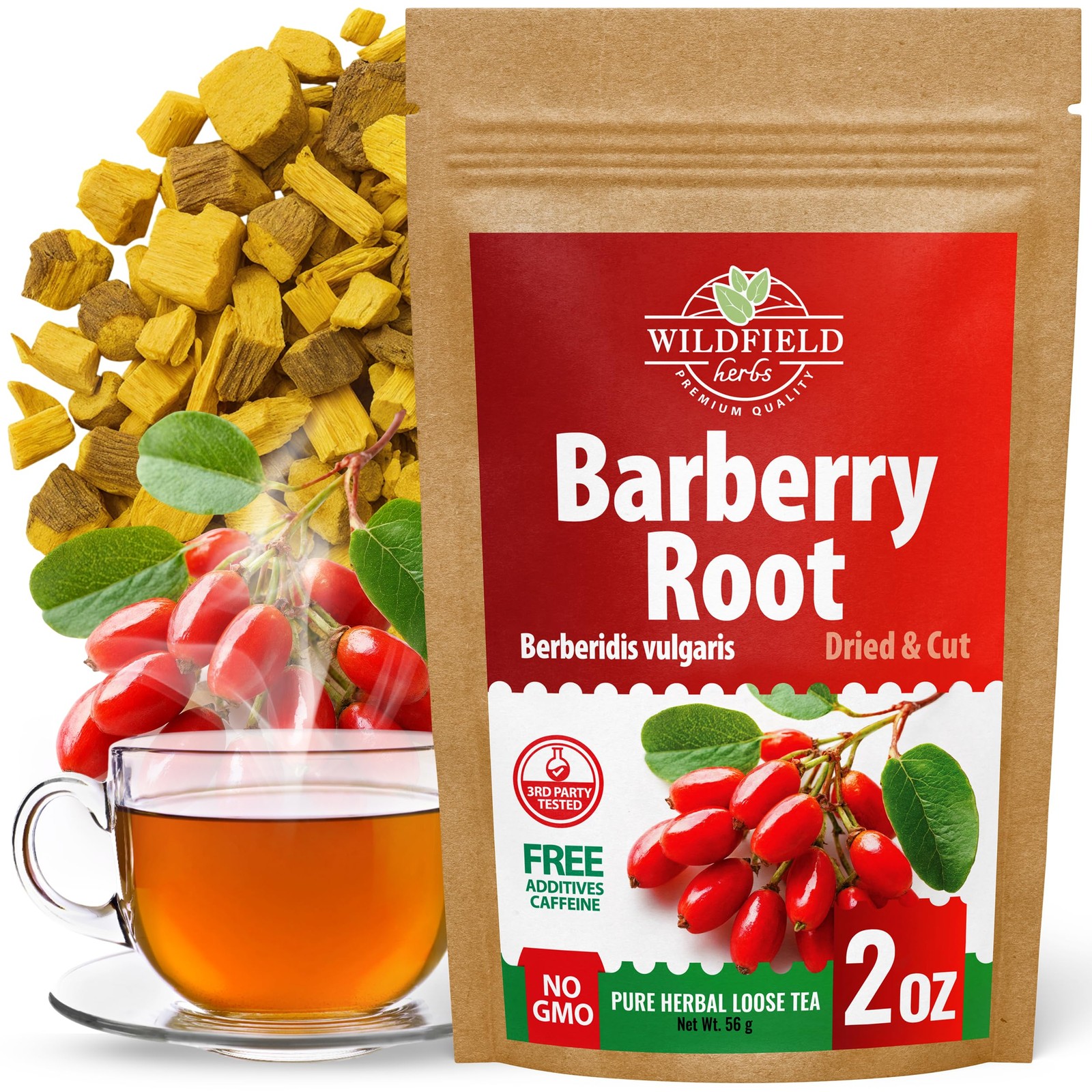 2 oz. Barberry Root Herbal Tea (Berberis vulgaris) – 56g Dried 2 Ounce