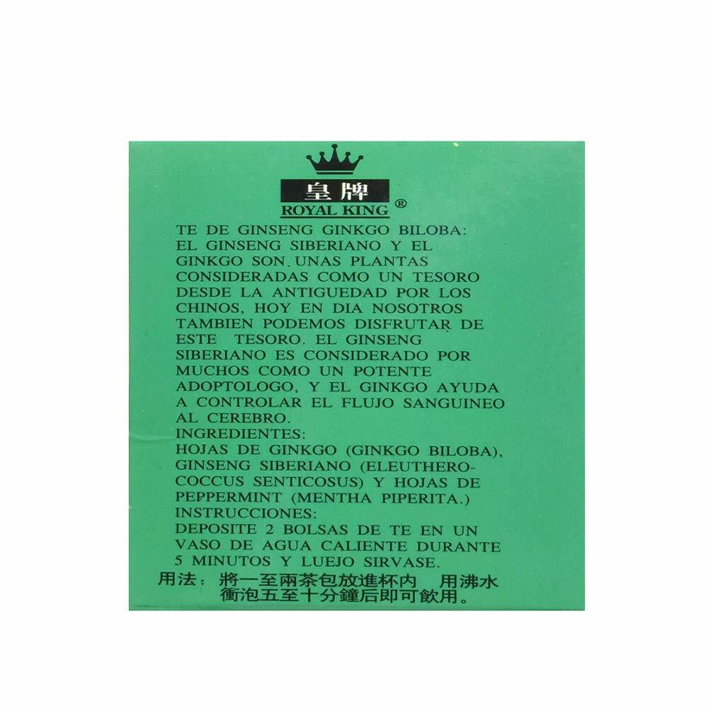 Royal King Ginseng Ginkgo Biloba Tea (20 Tea Bags)