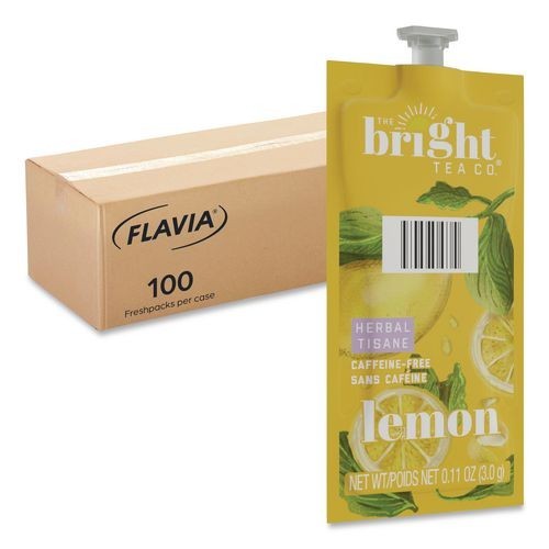 Flavia The Bright Tea Co. Lemon Herbal Tea Freshpack, 100/Carton