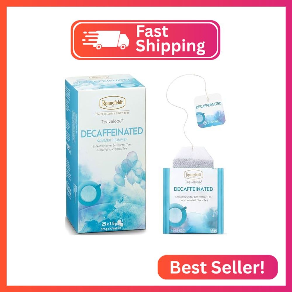 Ronnefeldt Teavelope Decaffeinated – Summer Black Tea Bags Individually Wrapped,