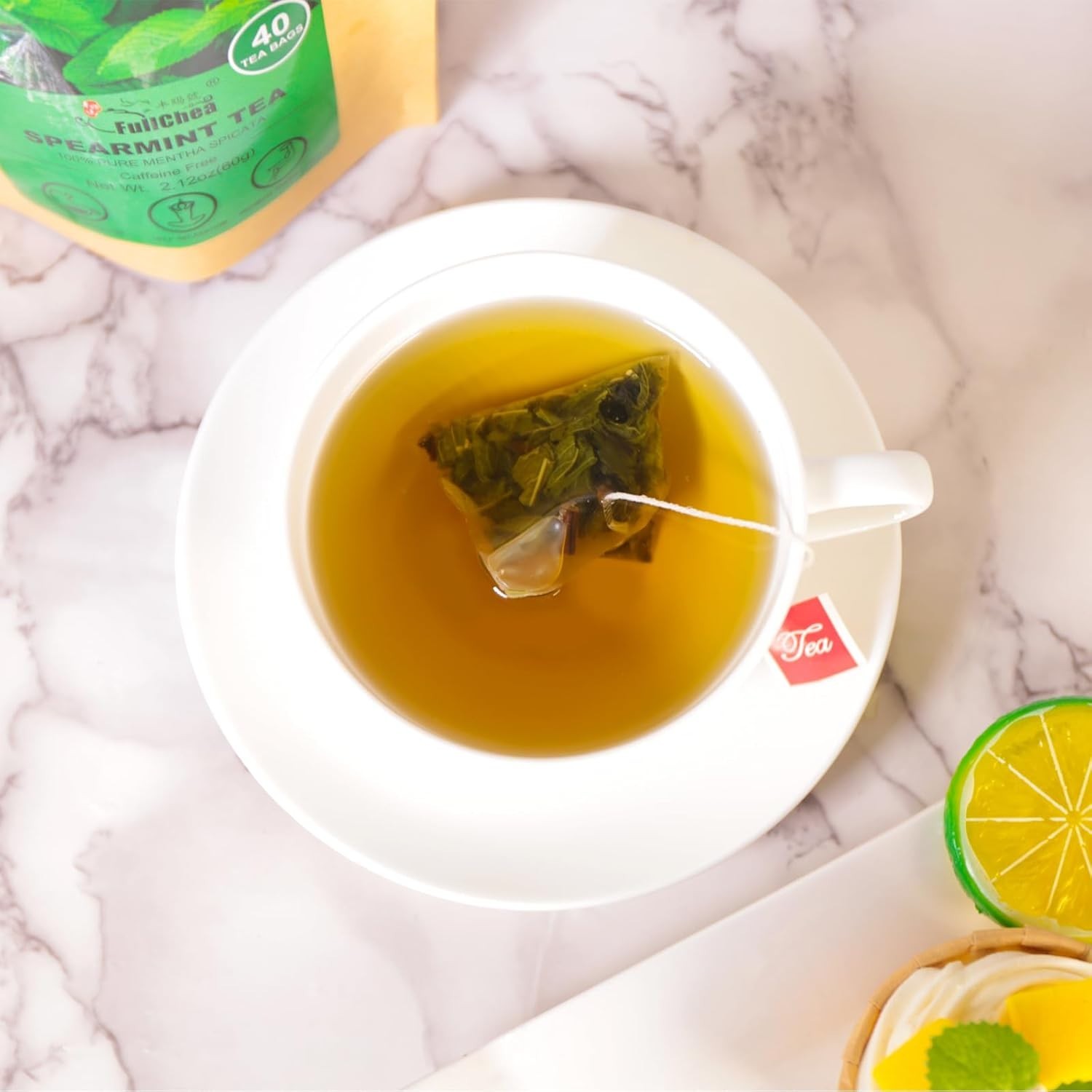 Refreshing Spearmint Tea Bags – 40 Count for Digestive Support & Relaxation