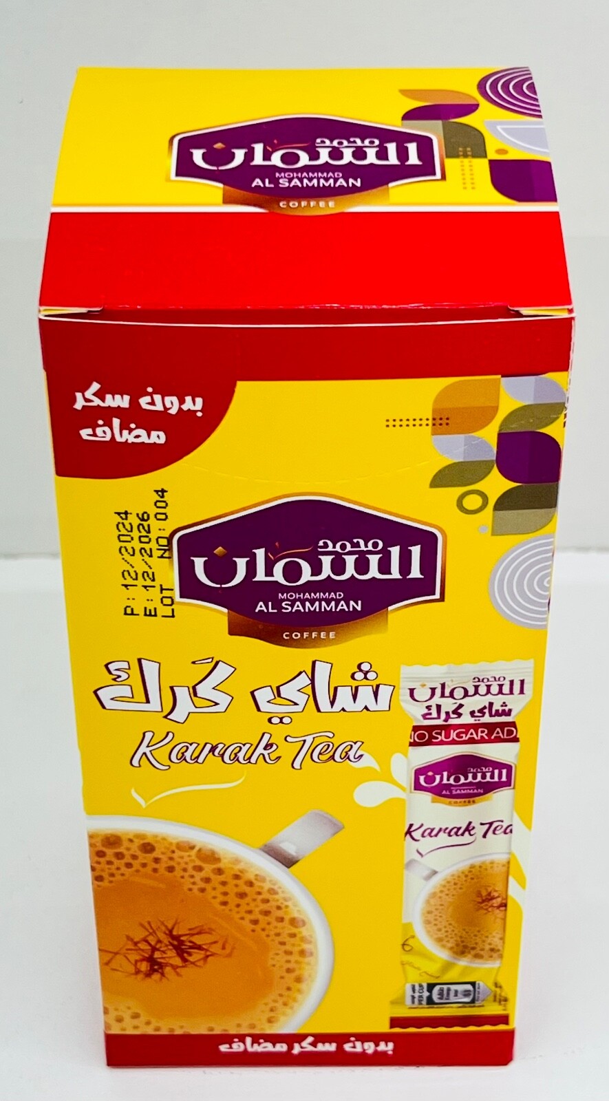 Al Samman Karak Tea with Cardamom & Saffron Sugar-Free Contains 10 x 13g pouches